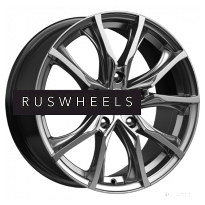 Диски КИК 7,5x17/5x112 ET47 D66,6 Твист-оригинал (КС697М) Дарк платинум