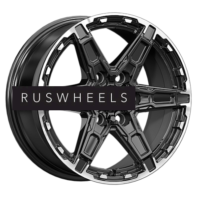 Диски КИК 8x18/6x114,3 ET42 D66,1 Дистрикт (КС1159) черный бриллиант