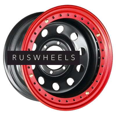 Диски Off-Road Wheels 10x15/5x139,7 ET-44 D110 УАЗ с бедлоком (красный) Черный