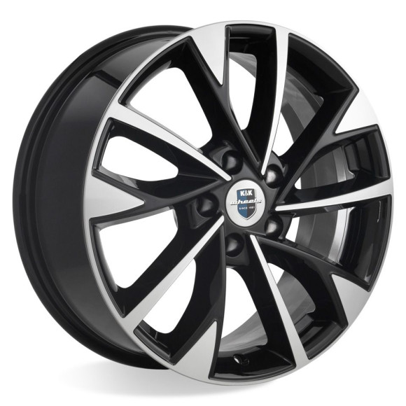 Диски КиК 7,0\R17 5*110 ET50 d67.1 алмаз чёрный